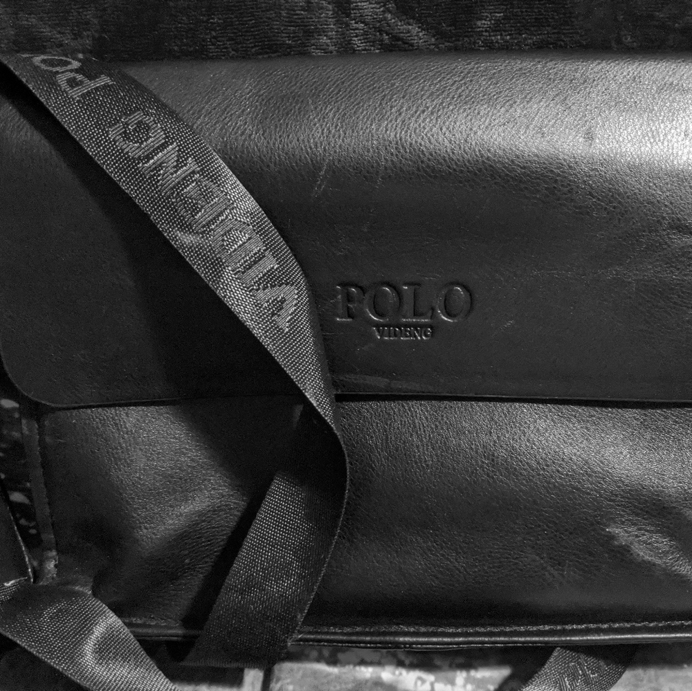 Leather Polo bookbag